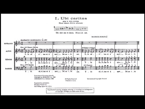 Duruflé, Maurice (1960): Quatre motets sur des thèmes grégoriens, op. 10 — score video