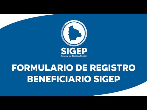 FORMULARIO DE REGISTRO BENEFICIARIO SIGEP