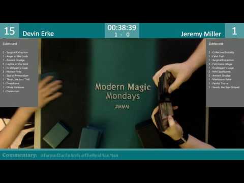 Modern Magic Mondays 4/17 Round 3 Jund vs Death Shadow