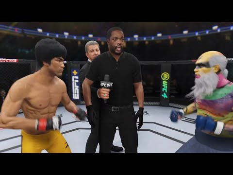 Bruce Lee vs Grandfather Big Barabulya (EA Sports UFC 4)