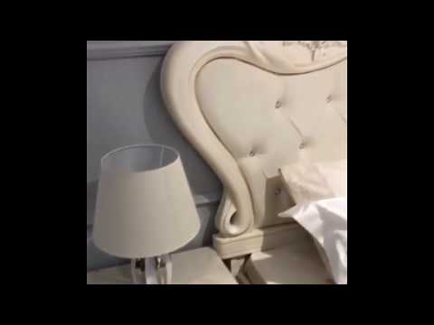 Кровать 1600 "Таис" (МДФ) (Корень ясеня/Патина/Лак/Бархат) UgAf