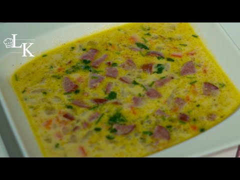 Eine super einfache und leckere Kohlrabisuppe mit Cabanossi