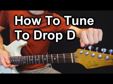 How To Tune a Guitar To Drop D Tuning (+ another nice trick!)