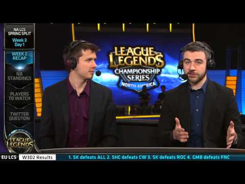 Recap of Week 2 of S4 NA LCS Spring split 2014 and welcome to Week 3 Day 1!