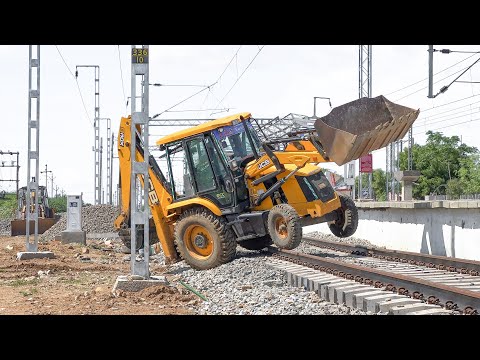 JCB 3DX Construct Railway Station Bridge Wing Wall in Nanguneri