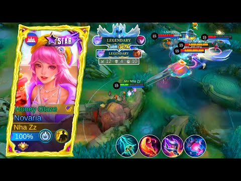 NOVARIA ABUSE THIS NEW MAX DAMAGE 1HIT BUILD AND EMBLEM IN SOLO RANK 2025!! | MOBILE LEGENDS