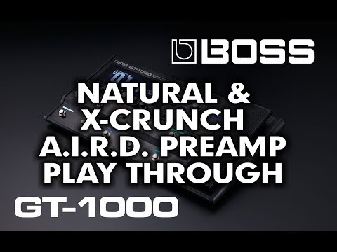 Boss GT-1000 Natural & X-Crunch A.I.R.D Preamp demo - by Glenn Delaune
