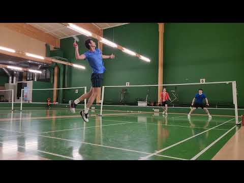 Badminton Single Training Routine || 2 vs 1||