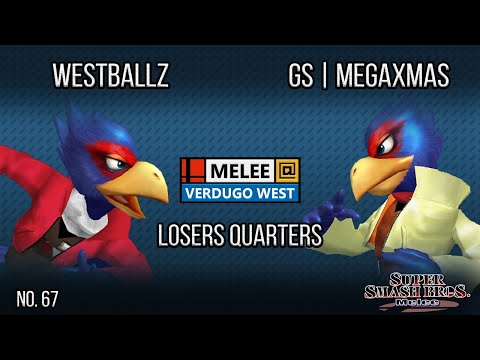 Melee @ Verdugo #67 - Westballz (Falco) VS GS | MegaXmas (Falco) - SSBM - Losers Quarters