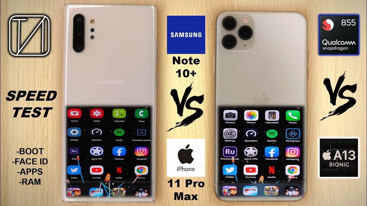Samsung Galaxy Note 10+ vs iPhone 11 Pro Max Speed Test