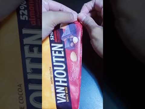 Opening Van Houten Chocolate with Almond #shortsvideo  #shorts  #shortvideo