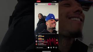 BlueFace mad @ Chrisean Rock IG LIVE