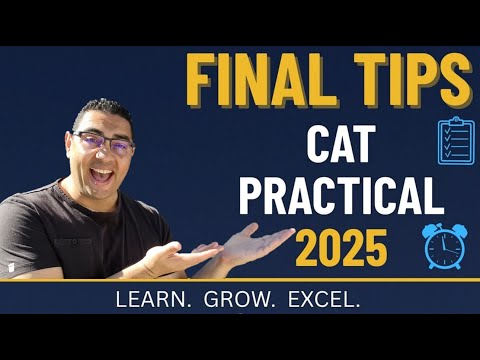 CAT PRACTICAL TOMORROW | Final Exam Tips | Don't Miss These!!
