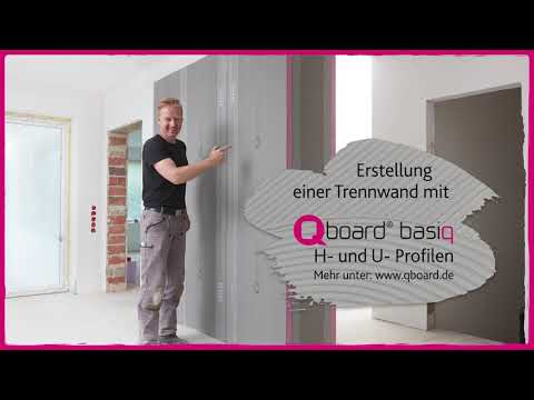 Erstellung einer Trennwand mit Qboard basiq und H- und U-Profilen