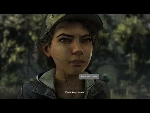 The Walking Dead Season 4 Episode 2 - Clem says "Fuck you" to Louis PART 2 - Funny Choice
