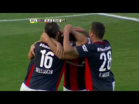 Gol de Blandi (0-1). Defensa y Justicia - San Lorenzo.