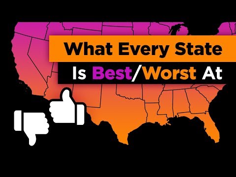 美國每個州最擅長和最不擅長的是什麼？ (What Every State in the US is Best and Worst At)