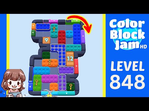 Color Block Jam Level 848 Solution Walkthrough