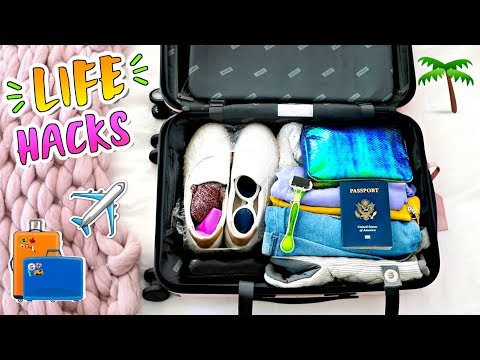 9 Travel Life Hacks + How to Pack for Vacation!!