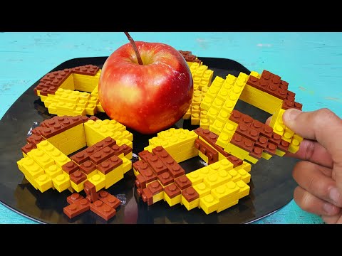 Lego Fried Apple Pies - Lego In Real Life | Stop Motion Cooking & ASMR