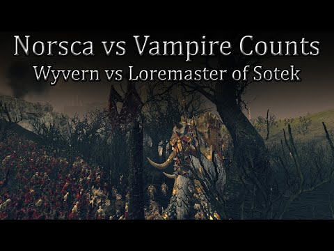 Norsca vs Vampire Counts - Wyvern vs Loremaster of Sotek - Total War Warhammer 2 Championship