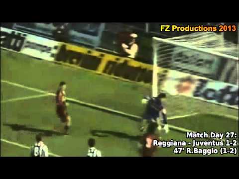 Serie A 1994-1995, day 27 Reggiana - Juventus 1-2 (R.Baggio 2nd goal)