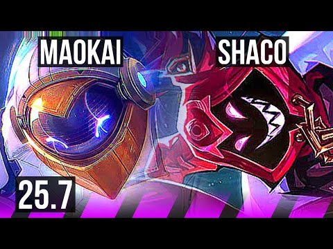 MAOKAI & Tristana vs SHACO & Kai'Sa (SUP) | KR Master | 25.7
