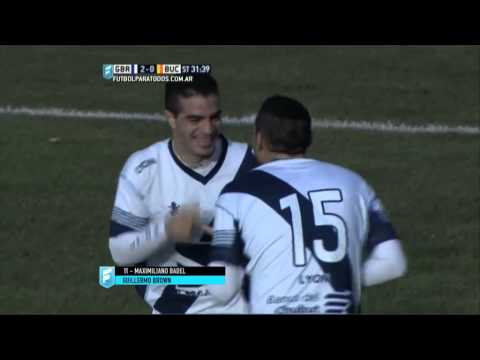 Gol de Badell. Guillermo Brown 2 - Boca Unidos 0. Fecha 22. B Nacional 2015. FPT