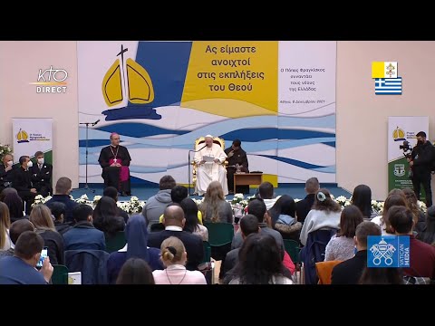 Rencontre du pape François avec les jeunes en Grèce