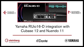 Video thumbnail for Yamaha RUio16- D audio interface integration with Cubase 12 and Nuendo 11 by SYNC: SteinbergYamahaNetworkChannel