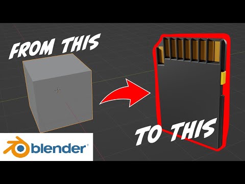 Blender 3D Tutorial: Creating a Realistic SD-Card Memory Stick | DIY 3D Modeling.