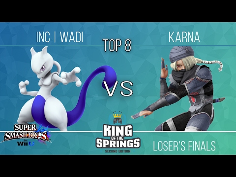King of the Springs - Loser's Top 8 - Loser's Finals - InC | WaDi (Mewtwo) vs Karna (Sheik)