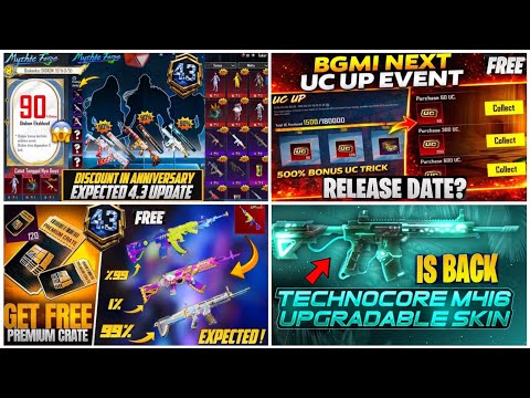 4.3 NEW MYTHIC FORGE😍| M416 TECHNO IS BACK🔥| NEXT UC UP EVENT RELEASE DATE😱| NEW PREMIUM CRATE🤯PUBGM