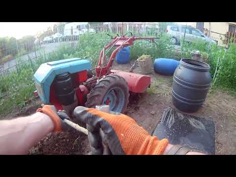 Motocoltivatore Nibbi G519 accensione a freddo e fresatura terreno, inarrestabile!