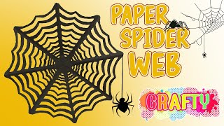 How to Make a Paper Spider Web | Easy Halloween Origami Decoration Tutorial