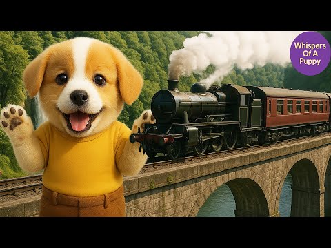 Baby Puppy Ginger's Dream Train Ride 🚂❤️ Mama & Papa’s Special Surprise