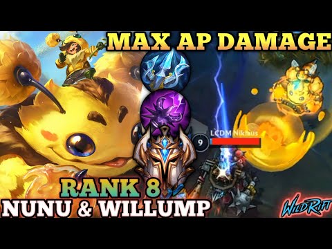 NUNU & WILLUMP 100% AP BUILD! AGGRESSIVE MVP PLAY - TOP 8 GLOBAL NUNU&WILLUMP BY CB4GANG - WILD RIFT