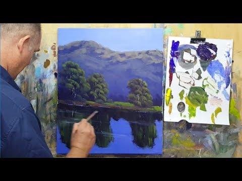 Learn To Paint TV E36 "Wappa Dam Reflections" Acrylic Painting Beginners Reflections In Water