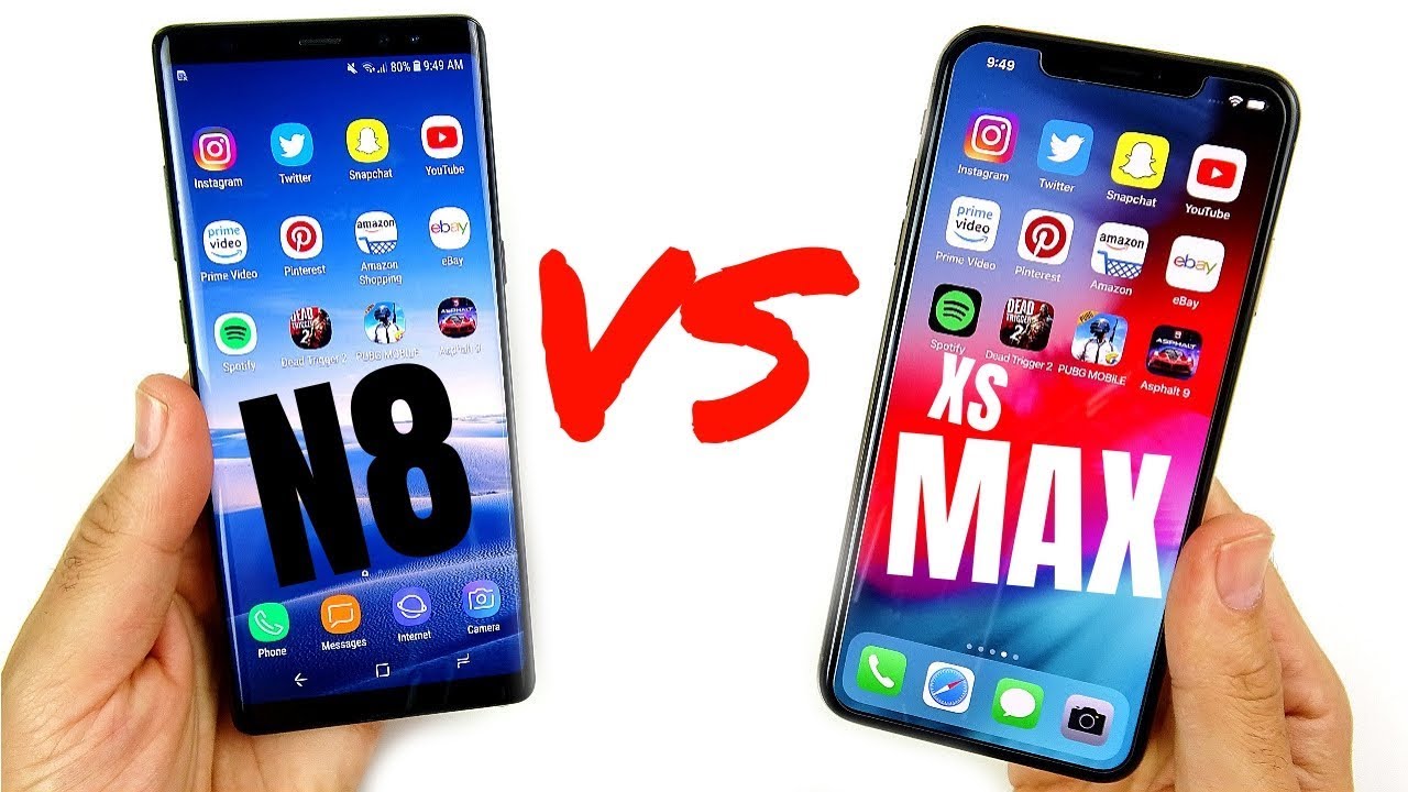 Galaxy Note 8 vs iPhone XS Max Speed Test!