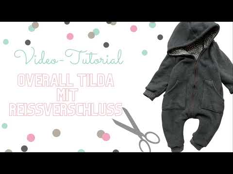 Reißverschluss in Overall Tilda einnähen
