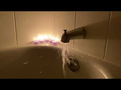 3 Hour Bathtub Filling ASMR // Medium Drip on Metal for Napping