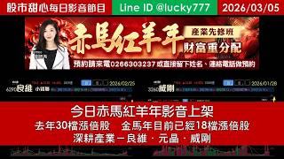 0305【甜心盤後節目】去年累計30檔，金馬年累計18檔長輩股，深耕產業－良維．元晶．威剛