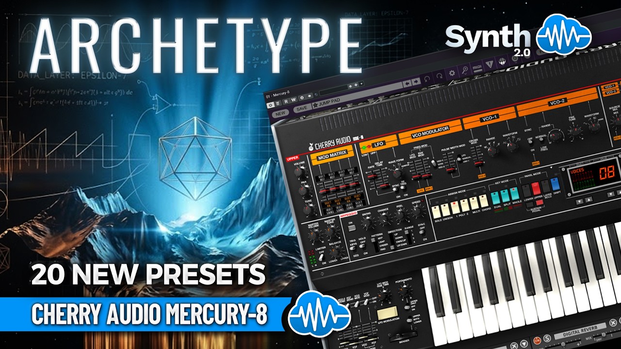 DRS096 - Archetype - Cherry Audio Mercury 8 ( 20 presets ) - Video Preview 1