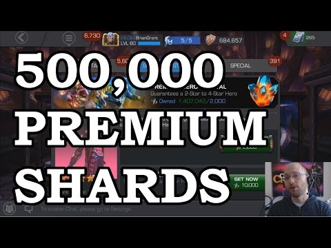 500000 Premium Hero Crystal Shards | Marvel Contest of Champions Crystal Opening