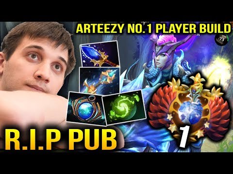 ARTEEZY LUNA FULL MAGIC ITEM BUILD R.I.P PUB DOTA 2 7.14