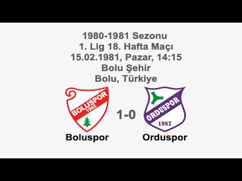 Boluspor 1-0 Orduspor [HD] 15.02.1981 - 1980-1981 Turkish 1st League Matchday 18