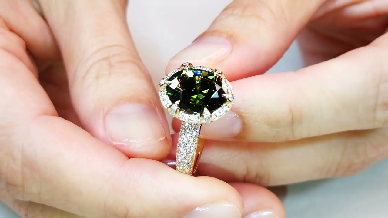Demantoid Garnet Ring 4.48 carats by Kat Florence