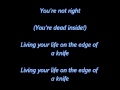 Bullet For My Valentine - Livin' Life (On The Edge Of A Knife) (correct lyrics on screen)