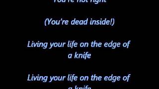 Bullet For My Valentine - Livin&#39; Life (On The Edge Of A Knife) (correct lyrics on screen)