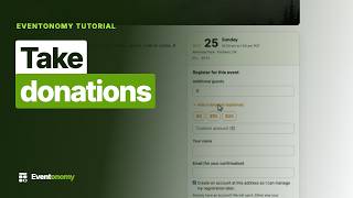 How to Take Donations on an Event in Eventonomy